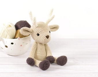 Crochet Deer Pattern - Amigurumi Woodland Animal Pattern and Tutorial - DIY Crochet Gift