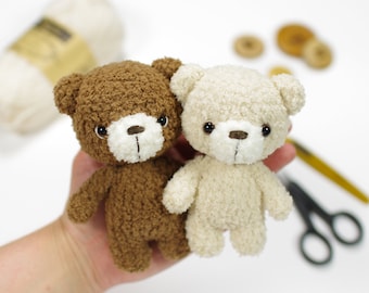 Amigurumi Teddy Bear Crochet Pattern - Small Teddy Pattern and Tutorial with Photos - Printable PDF in English