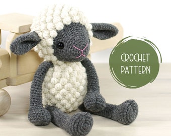 Crochet Lamb Pattern - Amigurumi Sheep Crochet Pattern and Tutorial with Step-by-Step Photos - Printable PDF in English