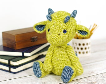 Amigurumi Dragon Crochet Pattern and Tutorial with Step-By-Step Photos