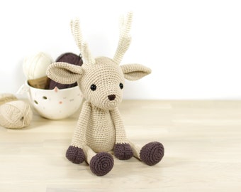 Amigurumi Deer Crochet Pattern - Stuffed Animal Pattern and Tutorial with Step-by-Step Photos - Amigurumi Woodland - PDF in English (US)