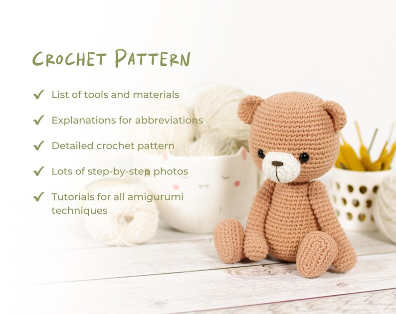 Amigurumi Teddy Bear Crochet Pattern - Beginner-Friendly DIY Stuffed Animal Tutorial image 9