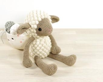 Crochet Sheep Pattern - Amigurumi Bobble Sheep - Cute Lamb Crochet Pattern and Tutorial with Step-by-Step Photos