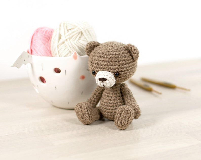 Crochet Teddy Bear Pattern Small Amigurumi Bear Pattern and Tutorial with Step-by-Step Photos PDF in English image 2
