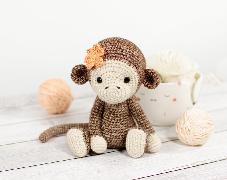 Amigurumi Monkey Crochet Pattern Cute Monkey Pattern and Tutorial with Photos image 1