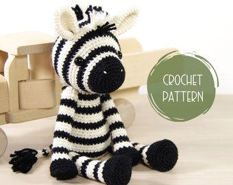 Crochet Zebra Pattern - Amigurumi Pattern and Tutorial with Photos - Printable PDF in English