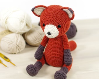 Amigurumi Fox Crochet Pattern - Stuffed Animal Pattern and Tutorial with Step-by-Step Photos