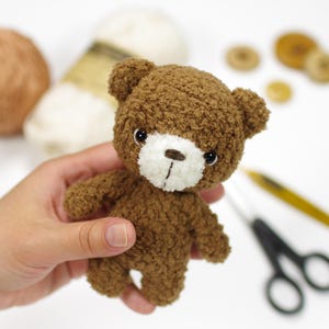 Tiny Amigurumi Teddy Bear Crochet Pattern - Crochet Tutorial with Step-by-Step Photos - Printable PDF in English