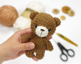 Tiny Amigurumi Teddy Bear Crochet Pattern (PDF in English)
