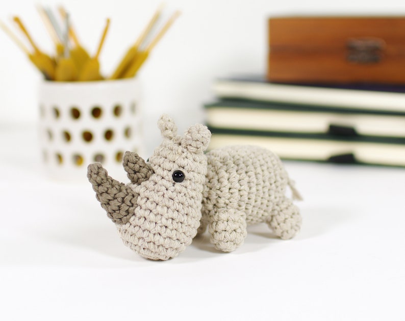 Crochet Rhino Pattern Small Amigurumi Rhino Pattern and Tutorial with Photos image 5