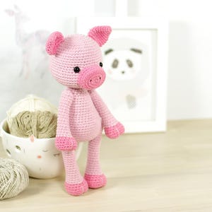 Crochet Pig Pattern - Amigurumi Pattern and Tutorial with Step-by-Step Photos - Printable PDF in English