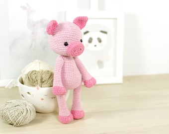 Crochet Pig Pattern - Amigurumi Pattern and Tutorial with Step-by-Step Photos - Printable PDF in English