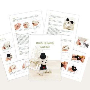 Crochet Bear Pattern - Amigurumi Teddy Bear Pattern and Tutorial - DIY Stuffed Animal image 7