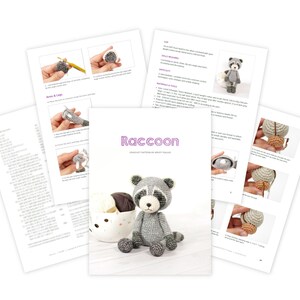 Raccoon Crochet Pattern Amigurumi Pattern and Tutorial with Step-by-Step Photos image 8