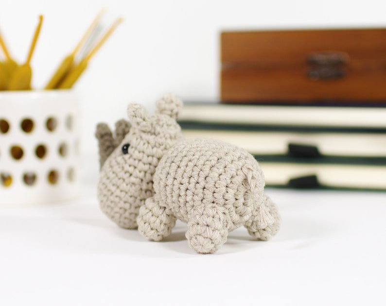 Crochet Rhino Pattern Small Amigurumi Rhino Pattern and Tutorial with Photos image 4