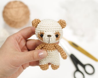 Mini Panda Bear Crochet Pattern - DIY Small Amigurumi Teddy
