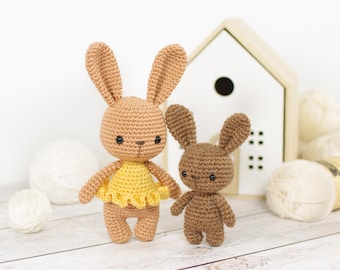 Crochet Pattern: Amigurumi Bunny Family (PDF in English)