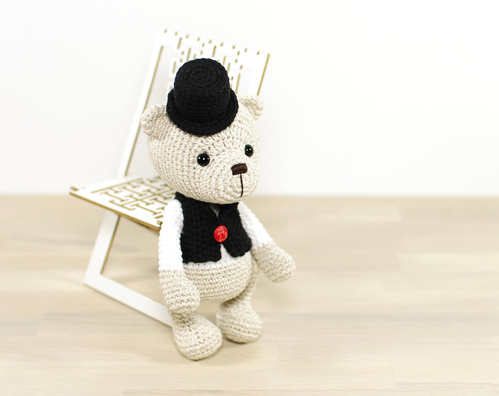 PATTERN Teddy Bear in a Top Hat and Vest EN039 Etsy
