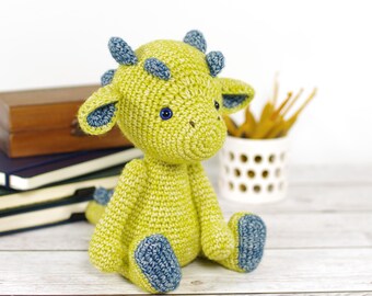 Amigurumi Dragon Crochet Pattern and Tutorial with Step-By-Step Photos - Printable PDF in English