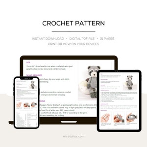 Raccoon Crochet Pattern Amigurumi Pattern and Tutorial with Step-by-Step Photos image 9
