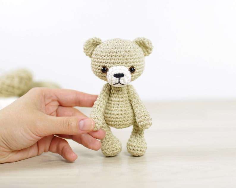 Crochet Teddy Bear Pattern Small Amigurumi Bear Pattern and Tutorial with Step-by-Step Photos PDF in English image 7