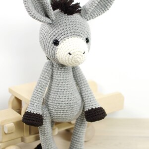 CROCHET PATTERN: Amigurumi Donkey with Moving Arms and Legs image 2