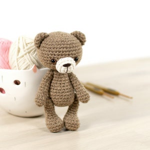 Crochet Teddy Bear Pattern Small Amigurumi Bear Pattern and Tutorial with Step-by-Step Photos PDF in English image 1