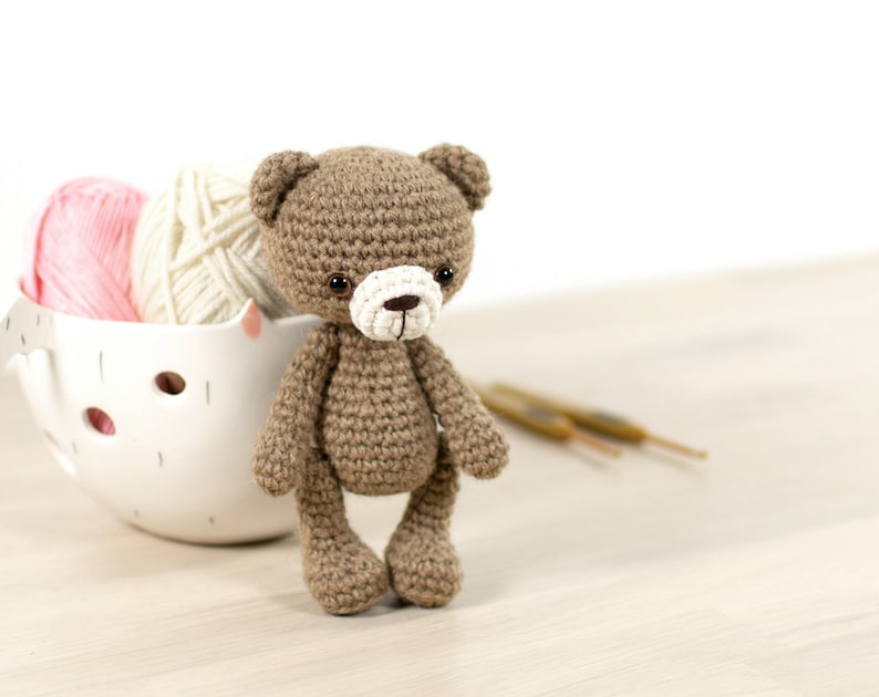 Crochet Teddy Bear Pattern Small Amigurumi Bear Pattern and Tutorial with Step-by-Step Photos PDF in English image 1