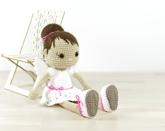 PATTERN: Angel - Crocheted angel doll pattern - Amigurumi tutorial with photos (EN-058)