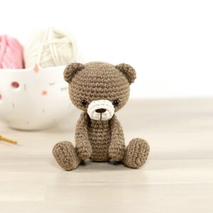 Crochet Teddy Bear Pattern Small Amigurumi Bear Pattern and Tutorial with Step-by-Step Photos PDF in English image 5