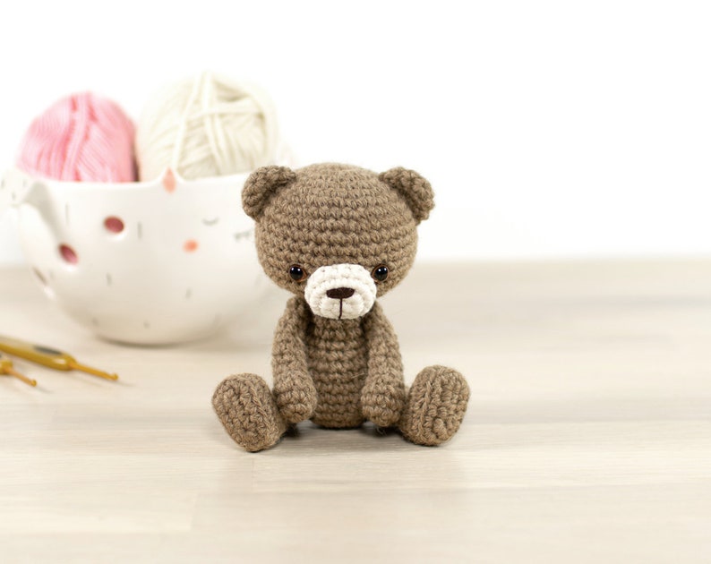 Crochet Teddy Bear Pattern Small Amigurumi Bear Pattern and Tutorial with Step-by-Step Photos PDF in English image 5