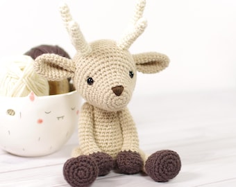 Deer Crochet Pattern - Amigurumi Stuffed Animal Pattern and Tutorial - Printable PDF in English