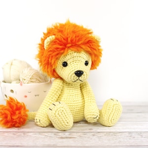 PATTERN: Lion - Amigurumi lion pattern - Crochet tutorial with photos (EN-036)