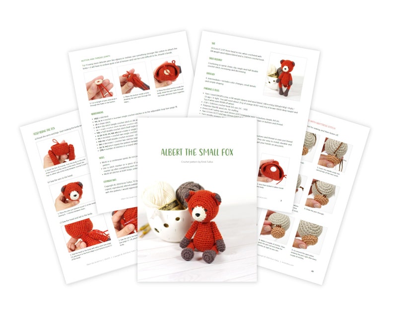 Crochet Fox Pattern Amigurumi Crochet Pattern with Step-by-Step Photos PDF in English image 9