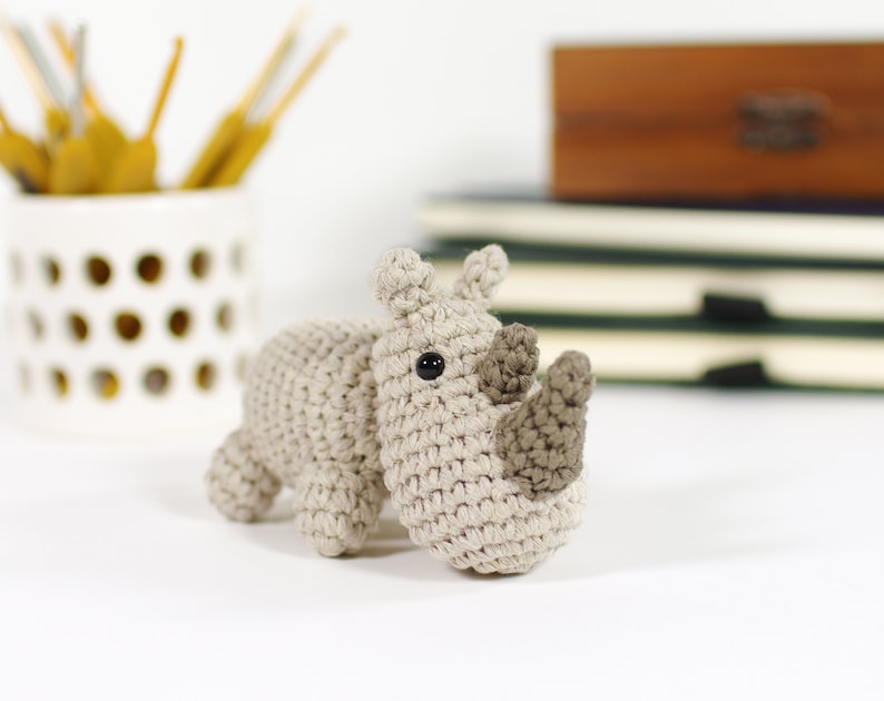 Crochet Rhino Pattern Small Amigurumi Rhino Pattern and Tutorial with Photos image 2