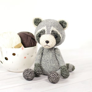 Raccoon Crochet Pattern Amigurumi Pattern and Tutorial with Step-by-Step Photos image 1