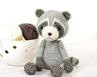 Raccoon Crochet Pattern - Amigurumi Pattern and Tutorial - DIY Cuddly Forest Animal Plushie