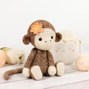 Amigurumi Monkey Crochet Pattern - DIY Craft Tutorial - Printable PDF in English
