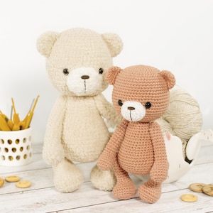 Teddy Bear Crochet Pattern - DIY Amigurumi Stuffed Animal Tutorial - Printable PDF in English