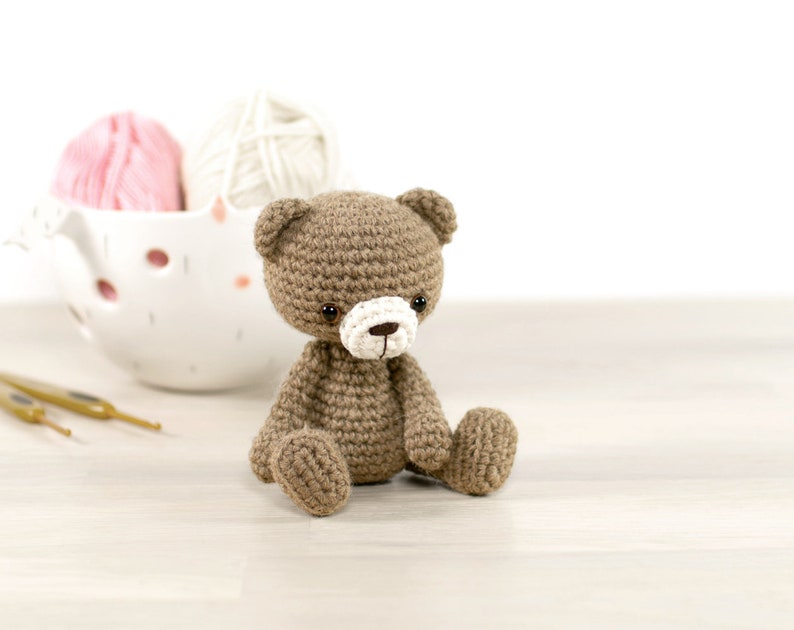 Crochet Teddy Bear Pattern Small Amigurumi Bear Pattern and Tutorial with Step-by-Step Photos PDF in English image 3