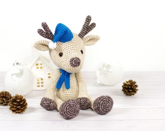 PATTERN: Reindeer - Amigurumi Animal Crochet Pattern and Tutorial with Photos