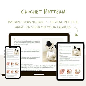 Crochet Bear Pattern - Amigurumi Teddy Bear Pattern and Tutorial - DIY Stuffed Animal image 8
