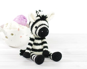 PATTERN: Small Zebra - Amigurumi Safari - Crochet Pattern with Photos (EN-082)