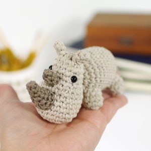 Crochet Rhino Pattern Small Amigurumi Rhino Pattern and Tutorial with Photos image 1