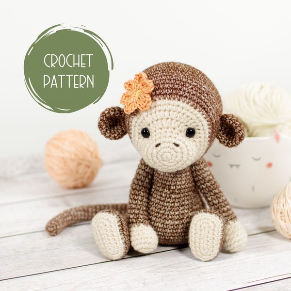 Monkey Crochet Pattern - Cute Amigurumi Monkey Pattern and Tutorial with Photos