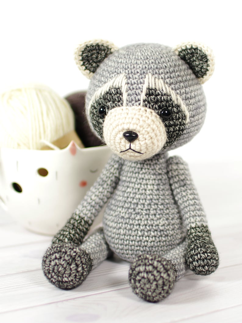 Raccoon Crochet Pattern Amigurumi Pattern and Tutorial with Step-by-Step Photos image 7