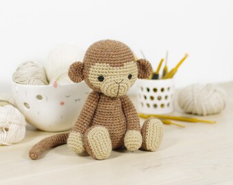 Monkey Crochet Pattern -  Beginner Friendly Stuffed Animal Amigurumi Pattern PDF