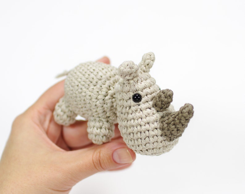 Crochet Rhino Pattern Small Amigurumi Rhino Pattern and Tutorial with Photos image 6