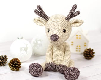 Reindeer Crochet Pattern - Amigurumi Stuffed Animal Pattern and Tutorial - PDF in English