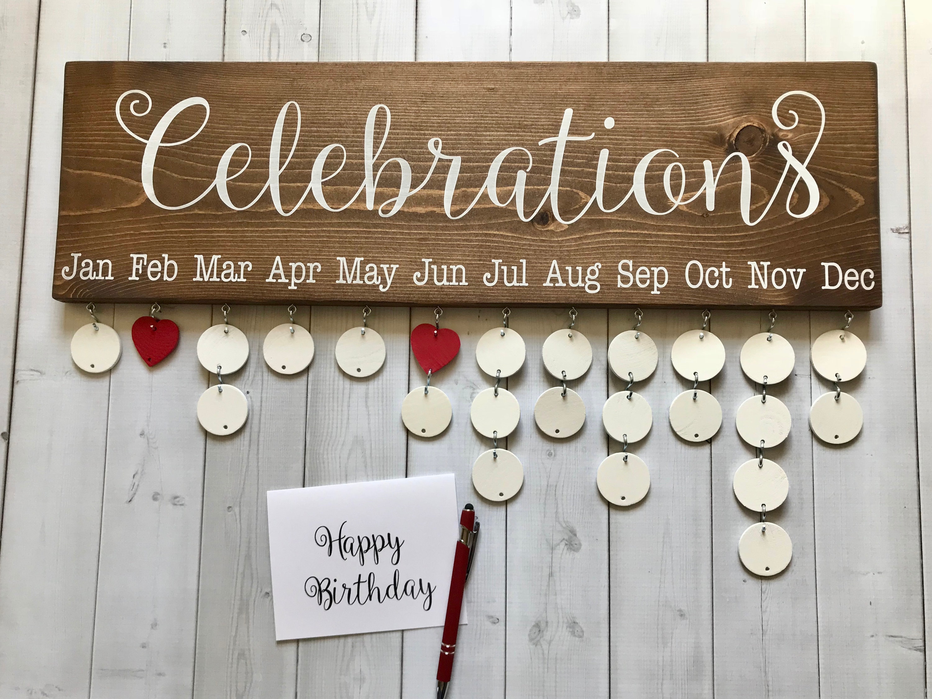 Family Celebration Board Birthday Calendar Wall Hanging Etsy
